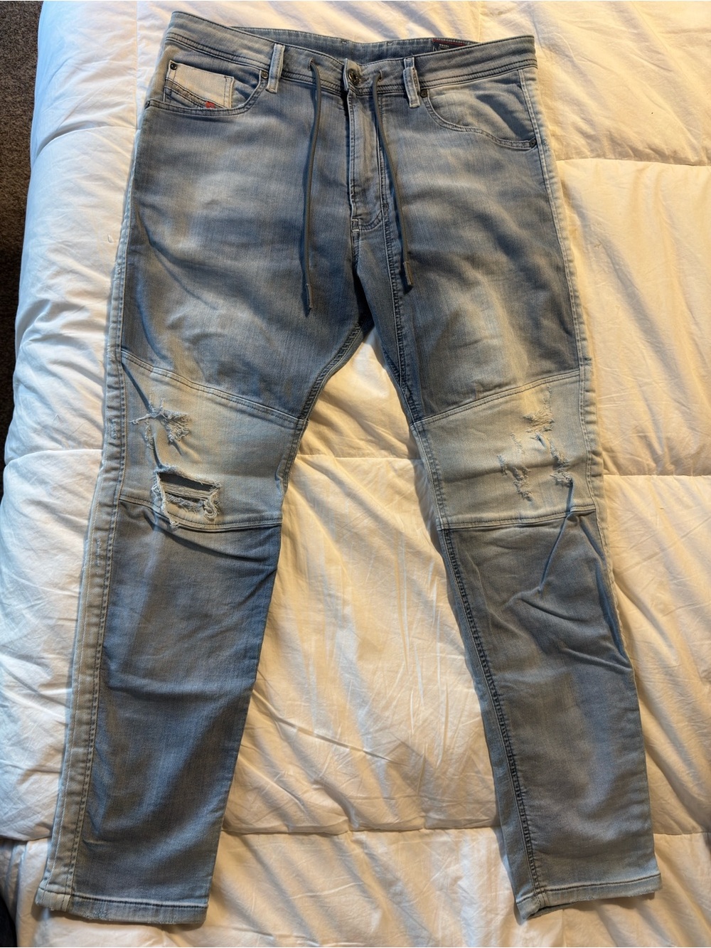 Diesel Light Blue Slim Distressed Men's Jeans joggers